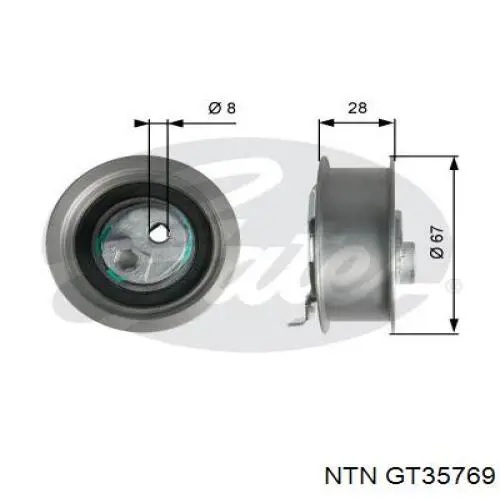 GT35769 NTN Ролик натяжителя ремня ГРМ