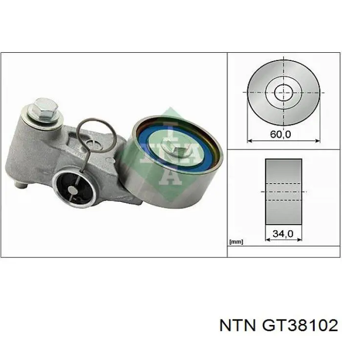 GT381.02 NTN reguladora de tensão da correia de transmissão
