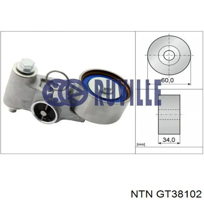 GT38102 NTN Натяжитель клинового ремня