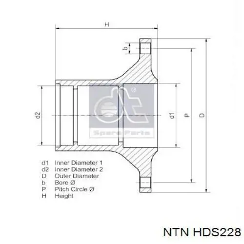 HDS228 NTN Подшипник ступицы передней