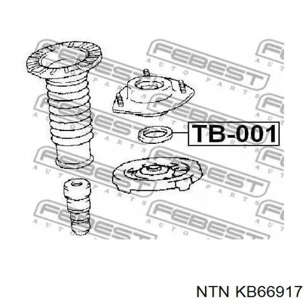 KB66917 NTN Подушка амортизатора переднего