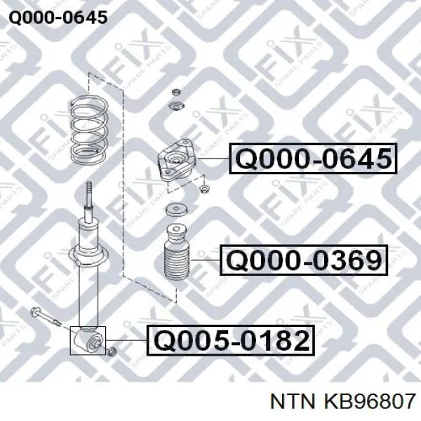 Опора амортизатора заднего KB96807 NTN