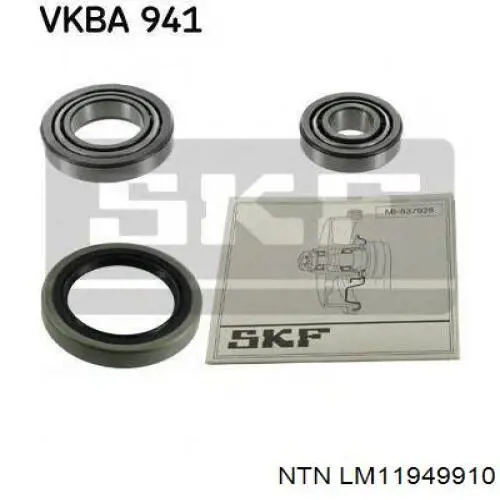 Купить LM11949910 NTN Подшипник ступицы задней наружный