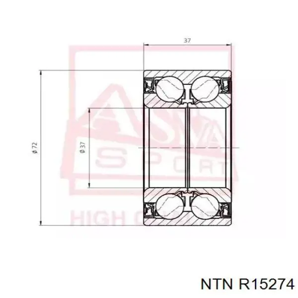 Ступица задняя R15274 NTN