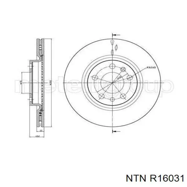 Передняя ступица R16031 NTN