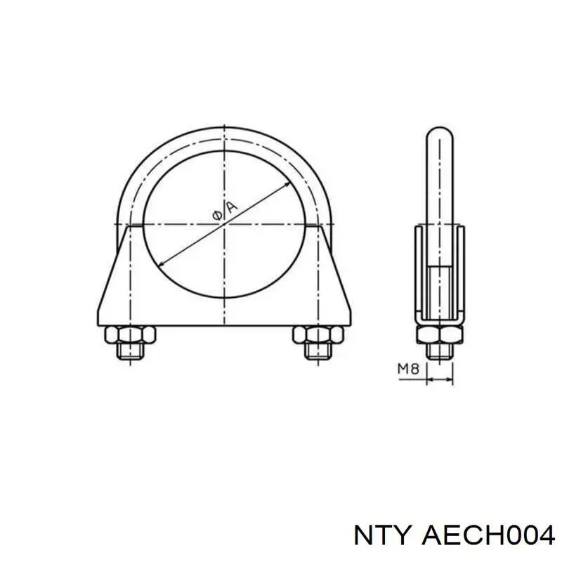 Амортизатор багажника AECH004 NTY