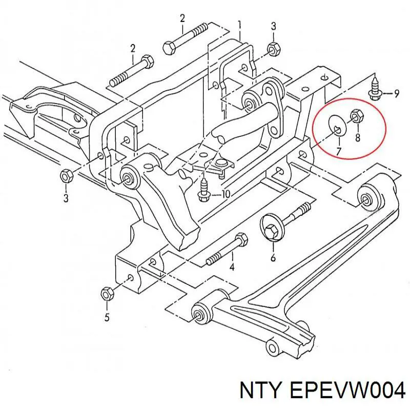 Левый подрулевой переключатель EPEVW004 NTY