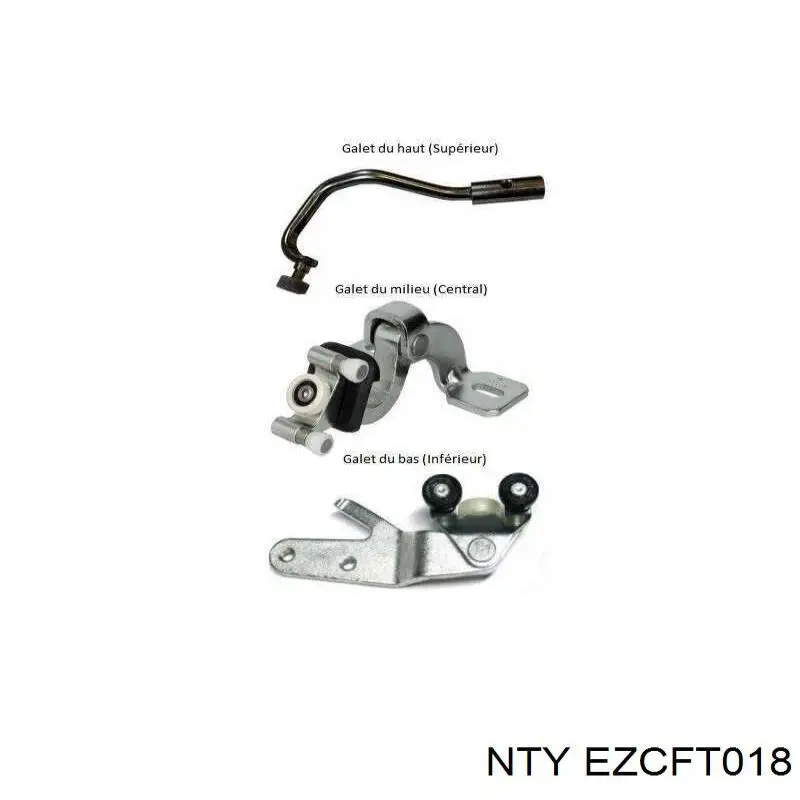 EZCFT018 NTY ролик двери боковой (сдвижной правый нижний)