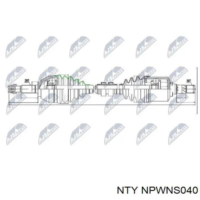 Купить NPWNS040 NTY Привод в сборе левый