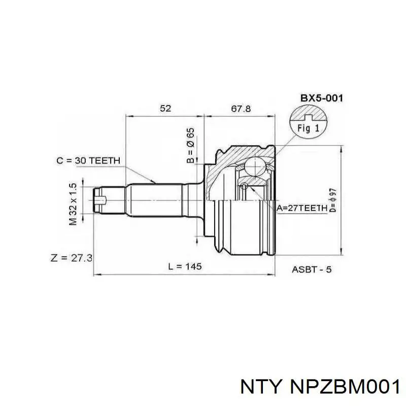 Купить NPZBM001 NTY Внешняя граната