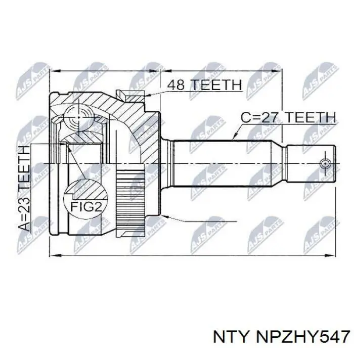 ШРУС наружный передний NPZHY547 NTY