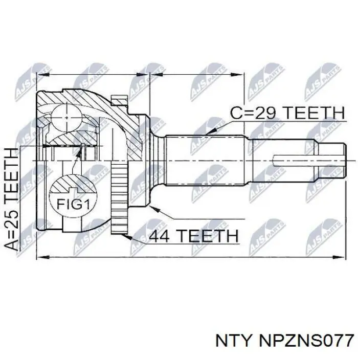 Граната колесная NTY NPZNS077 цена, от 31.58 USD