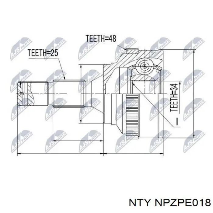 Граната колесная NTY NPZPE018 цена, от 24.71 USD