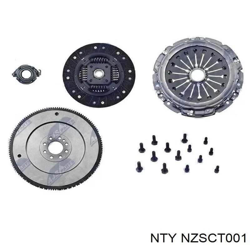 Купить NZSCT001 NTY Комплект сцепления (диск, корзина, подшипник)