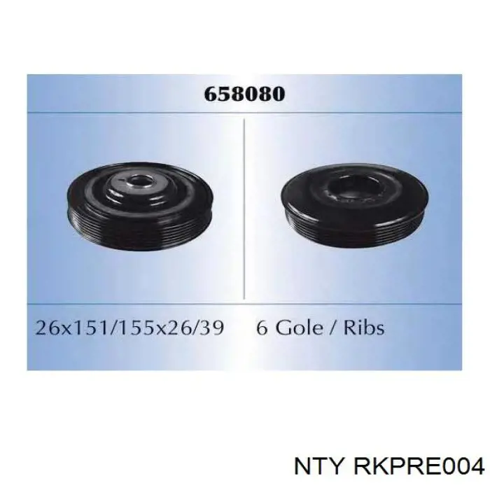 Шкив коленвала (демпфер) NTY RKPRE004 цена, от 31.84 USD
