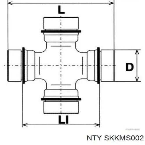 Крестовина заднего кардана SKKMS002 NTY