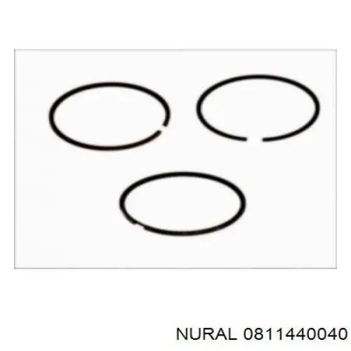 08-114400-40 Nural кольца поршневые на 1 цилиндр, std.