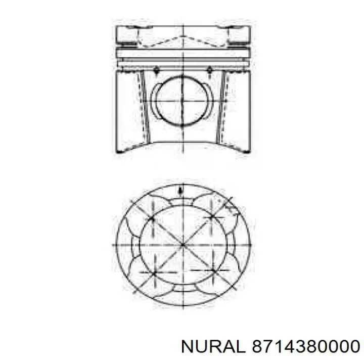 Поршень на 1 цилиндр 8714380000 Nural