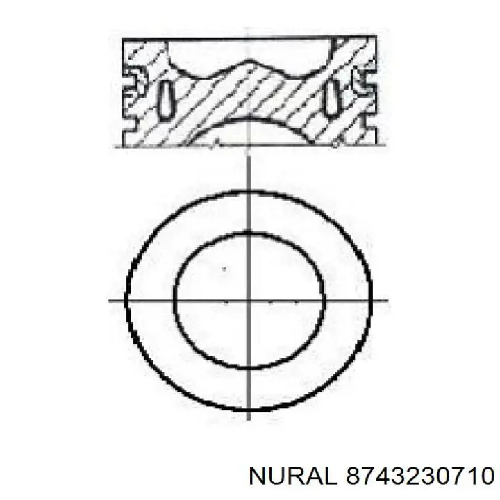 87-432307-10 Nural поршень в комплекте на 1 цилиндр, 2-й ремонт (+0,50)