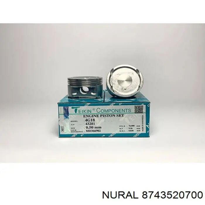 8743520700 Nural pistão do kit para 1 cilindro, 2ª reparação ( + 0,50)