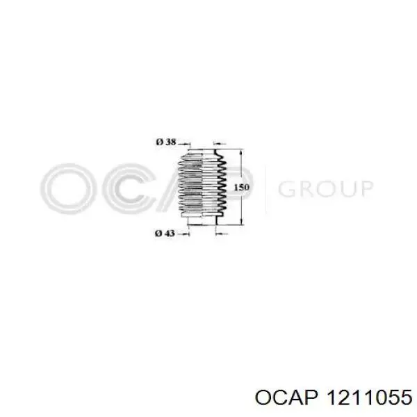 1211055 Ocap пыльник рулевой рейки