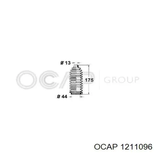 Пыльник рулевого механизма (рейки) правый OCAP 1211096