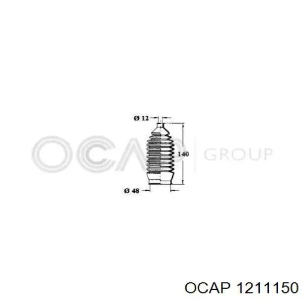 Пыльник рулевого механизма (рейки) Ocap 1211150