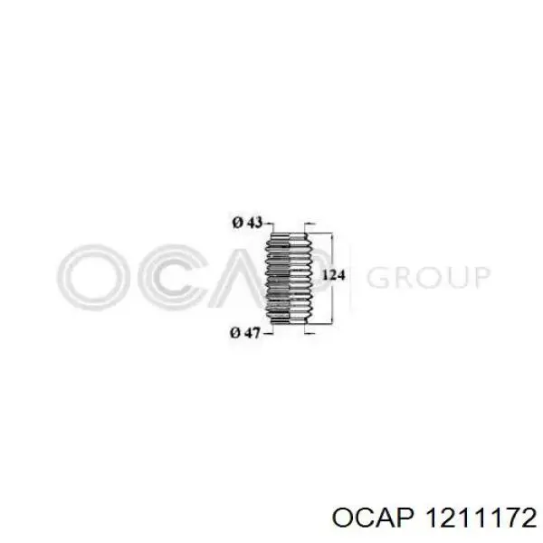 Пыльник рулевого механизма (рейки) Ocap 1211172