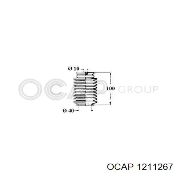 Пыльник рулевого механизма (рейки) Ocap 1211267