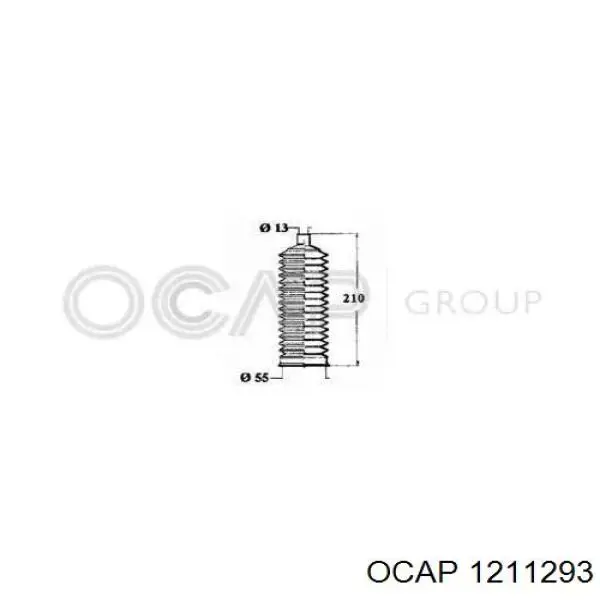 1211293 Ocap пыльник рулевого механизма (рейки)