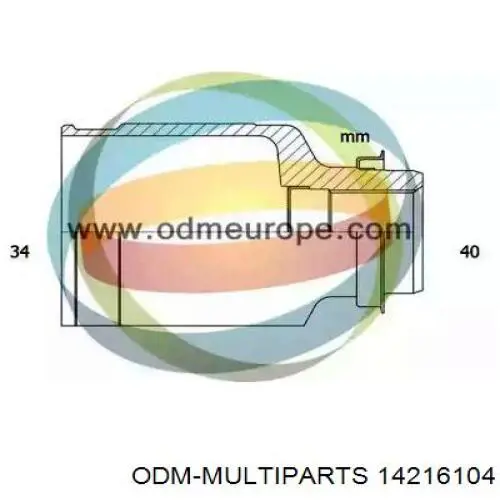 ШРУС внутренний передний правый 14216104 Odm-multiparts