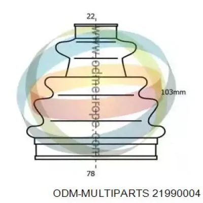 Пыльник ШРУСа наружный 21990004 Odm-multiparts