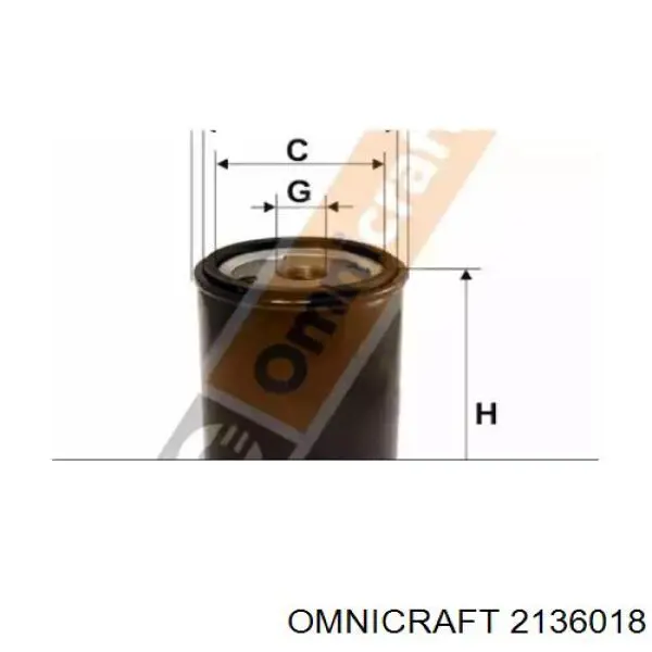 Масляный фильтр 2136018 Omnicraft