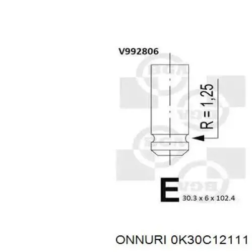 Купить 0K30C12111 Hyundai/Kia Впускной клапан