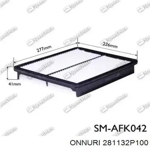 281132P100 Onnuri Воздушный фильтр двигателя