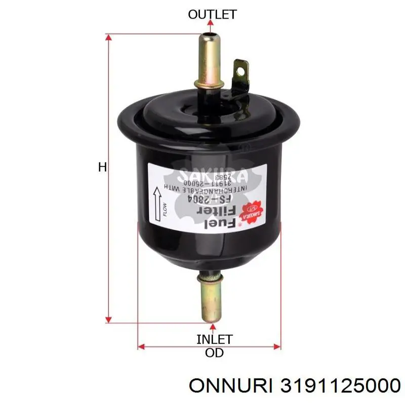 Купить 3191125000 Onnuri Фильтр-отстойник топлива грубой очистки