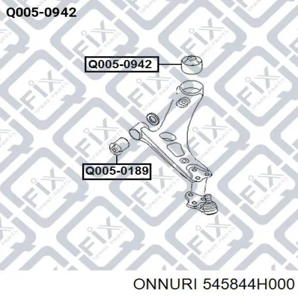 Сайлентблок переднего нижнего рычага 545844H000 Onnuri