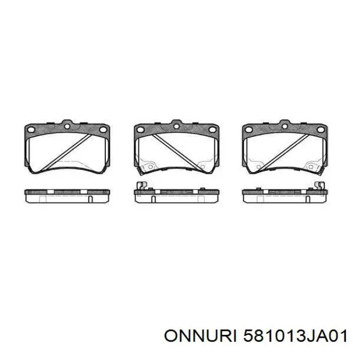 Передние тормозные колодки 581013JA01 Onnuri