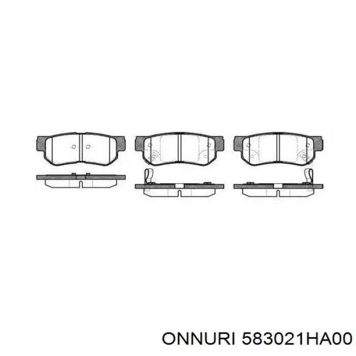 Колодки тормозные задние дисковые Onnuri 583021HA00