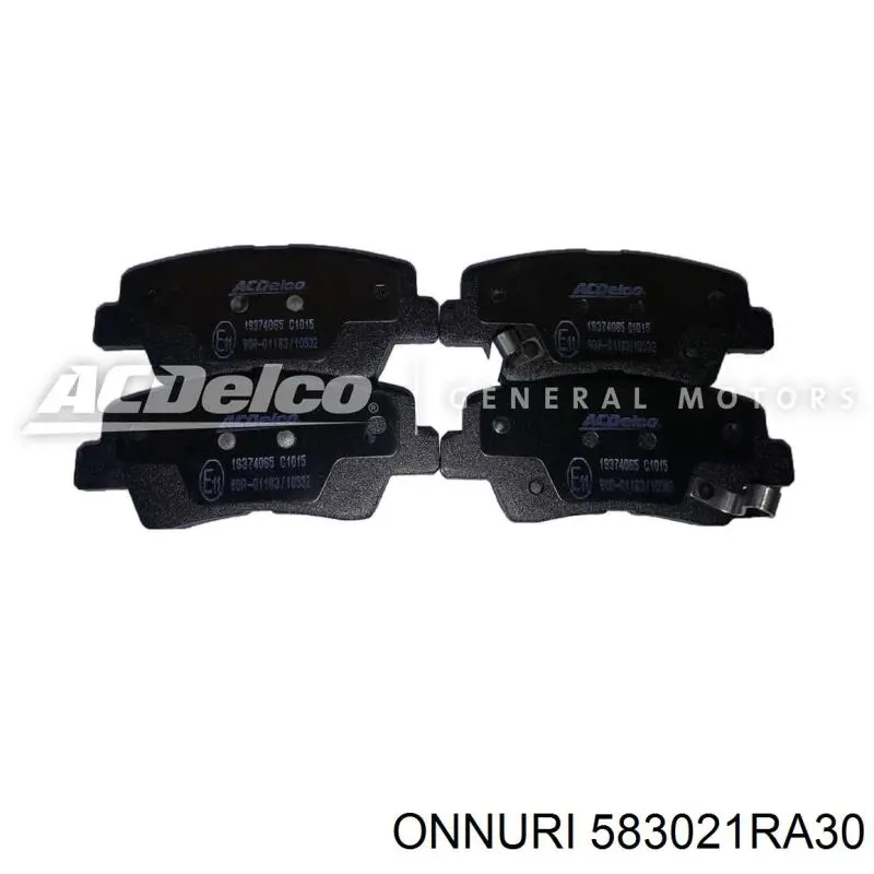 Колодки тормозные задние дисковые Onnuri 583021RA30