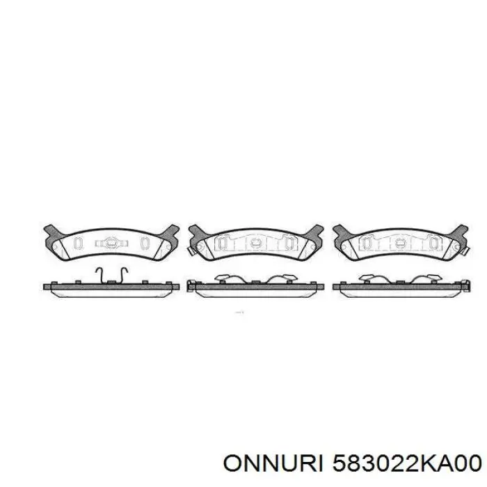 Колодки тормозные задние дисковые Onnuri 583022KA00