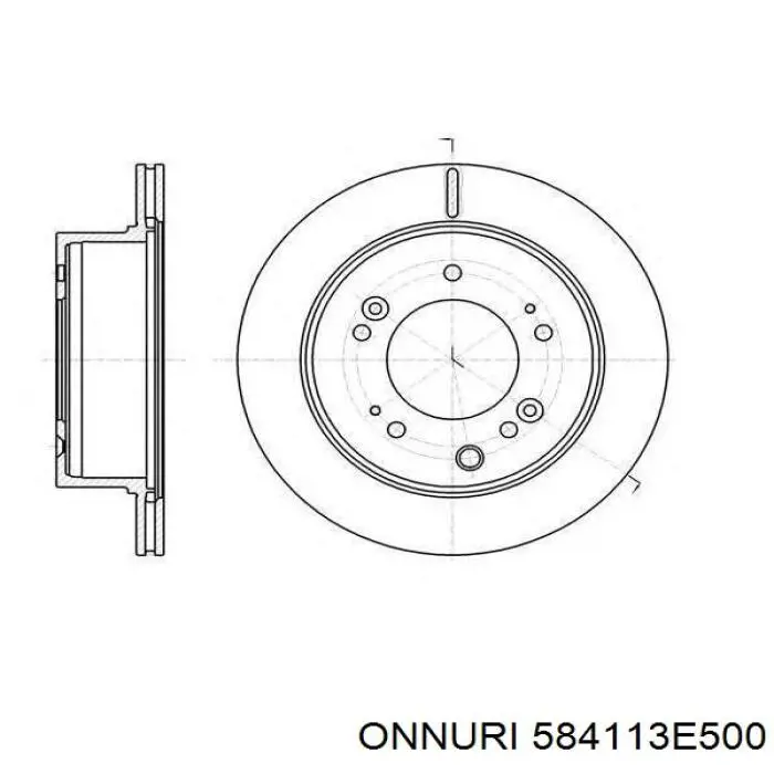 584113E500 Onnuri диск тормозной задний