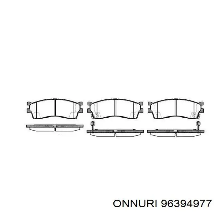 Купить 96394977 Onnuri Задние барабанные тормозные колодки