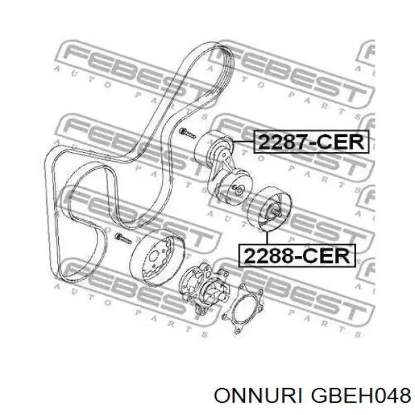GBEH048 Onnuri Ролик приводного ремня, паразитный