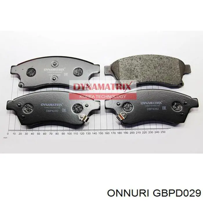 Колодки тормозные передние дисковые ONNURI GBPD029