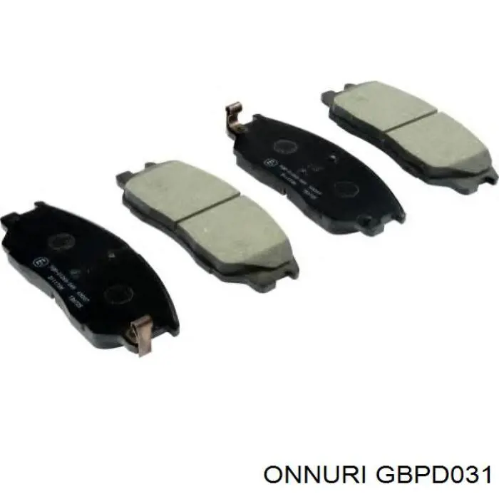 Колодки тормозные задние дисковые Onnuri GBPD031