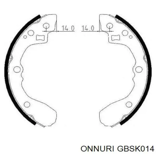 Задние барабанные колодки GBSK014 Onnuri