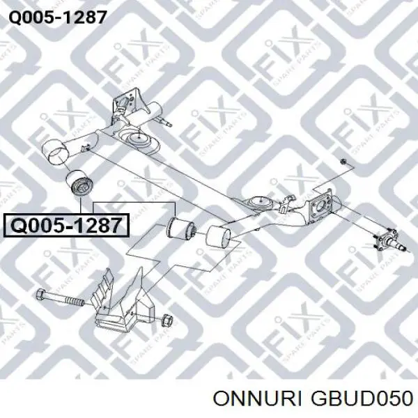 Сайлентблок задней балки (подрамника) GBUD050 Onnuri