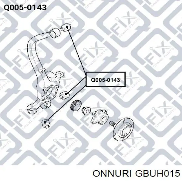 Сайлентблок заднего кулака Onnuri GBUH015 цена, от 7.07 USD