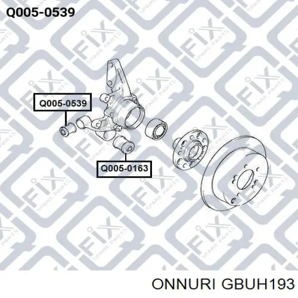 Сайлентблок тяги поперечной, задней подвески Onnuri GBUH193 цена, от 2.26 USD